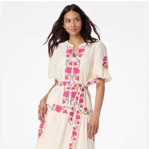 Roller Rabbit Column Embroidery Valonia Dress XS